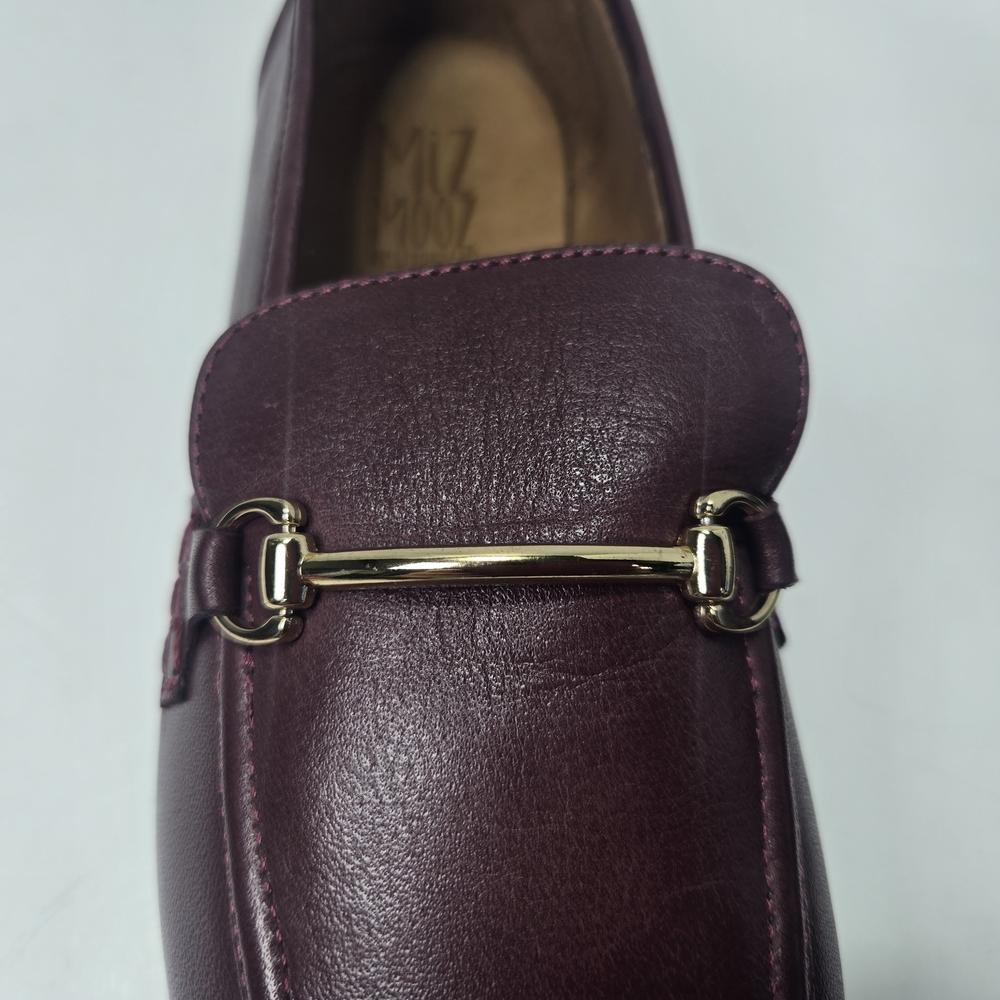 Miz Mooz Women's Burgundy Paulina Bordeaux Leather Loafers Size EU 39 US 8.5 - Picture 11 of 16